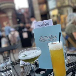 Tasty cocktails (the green one is the Basil )