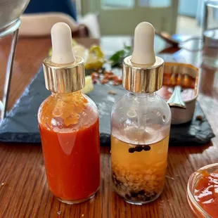 Their special seafood sauces