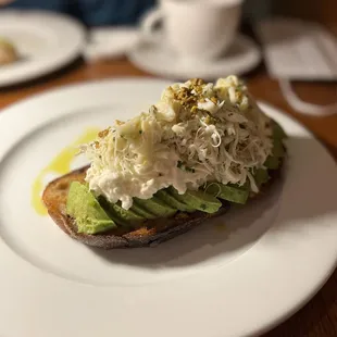Crab and avocado toast - this one was mediocre.  The crab meat was plentiful but a little tasteless