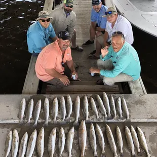 6 man limit of speckled trout!