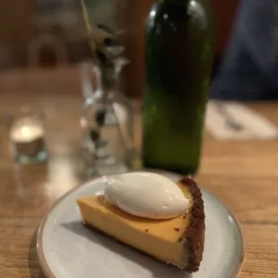 a piece of cheesecake on a plate