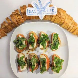 Bruschetta with Fresh Mozzarella