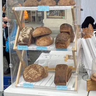 Breads at the Clement Street Farmers Market San Francisco
