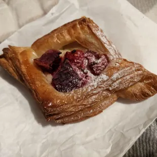 Seasonal fruit Danish, strawberry rhubarb