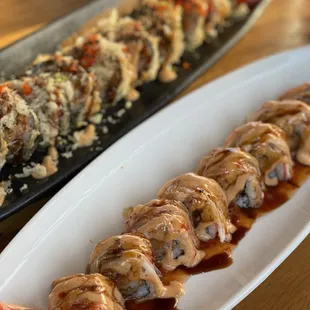 Shaggy Dog and Volcano Roll