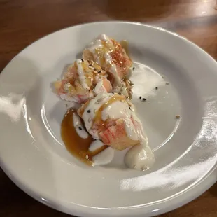 Complimentary crab appetizer