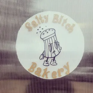 a sticker on a window