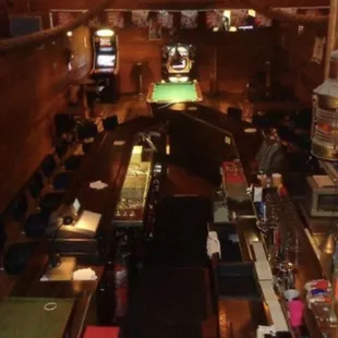 a view of the bar from above