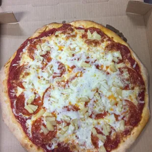 a pizza in a box