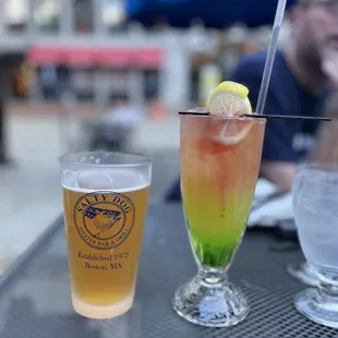 Patriots punch and a beer