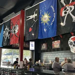 Entrance and seated side.