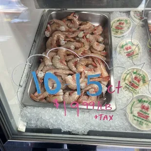 a display of seafood