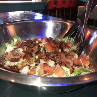 Salad large enough to feed 2!! So delicious!