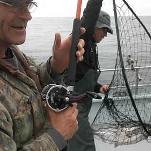 Catching versus fishing.