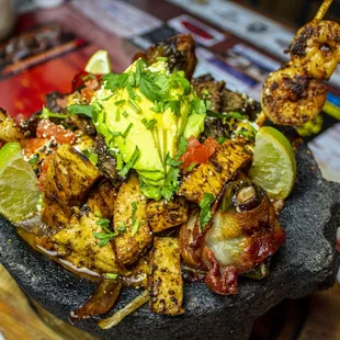 a close up of a bowl of food