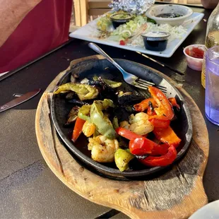 Shrimp fajitas