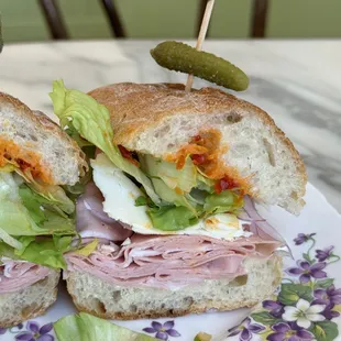 a sandwich on a plate