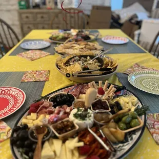 Grazing board and ceviche