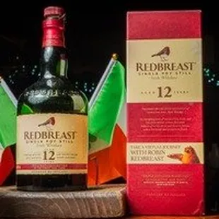 Red breast, 12 year aged Irish whiskey