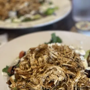 Wedge salad with blackened chicken