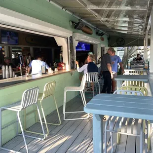 outside bar area