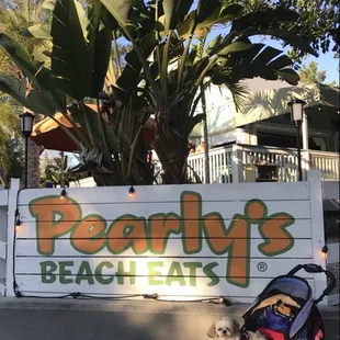 Mocha Coconut enjoyed his stop at Pearly&apos;s Beach Eats. They are dog friendly!
