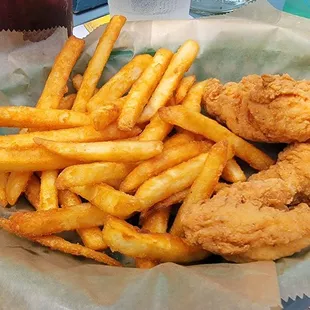 Chicken tenders and fries