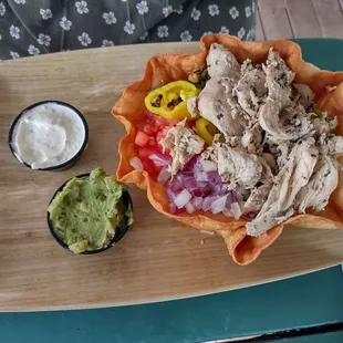 Burrito Bowl with chicken, generous helping of protein