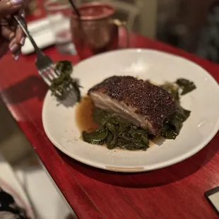 Porkbelly with Collard Greens