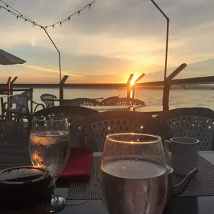 Sunset from Salty&apos;s rn