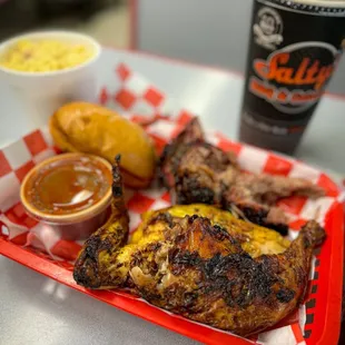 Half Chicken &amp; Brisket Dinner