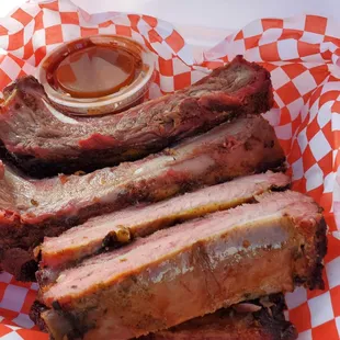 Beef and pork ribs