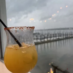 Mango chili margarita with a view