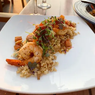 Garlic Chili Prawns and Scallops