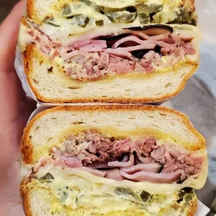 Glorious Bastard: Turkey, Bacon, Avocado, Pepper Jack, Lettuce, Tomato, Pickled Onions &amp; Garlic Mayo on Dutch Crunch ($15.95)