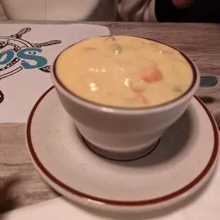 Cheesy seafood soup