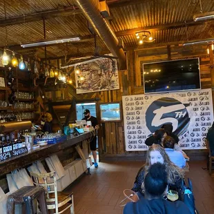 people sitting at the bar