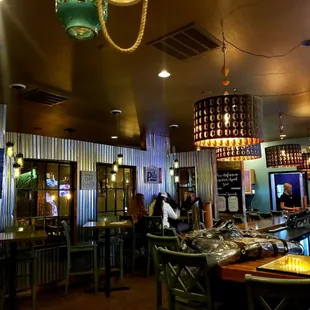 Bar area and indoor seating