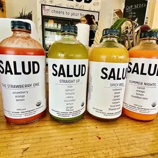 My juice selections for the day!