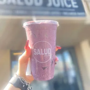 The purple drink, with mango.