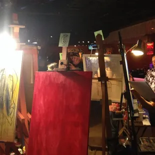 Live art show went well! Come by every month for some of the aspiring local artists of SAtown.