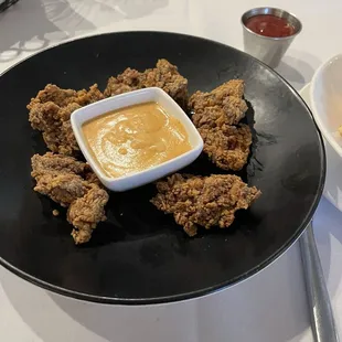 Fried chicken livers with chipotle gravy