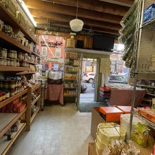 The Interior with lots of Italian Specialty Products you won&apos;t find in regular grocery stores @ Salumeria Italiana in The North End Boston