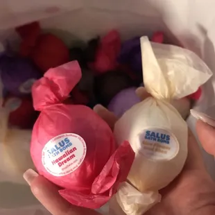 Amazing bath bombs - the scents are so diverse and AMAZING and are the most affordable quality ones I ever found.