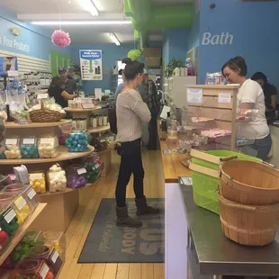 Nice, clean, colorful store. Checkout area and all natural 89% organic lip balms