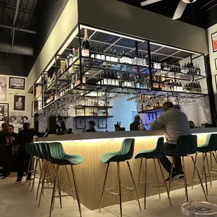 a man sitting at the bar