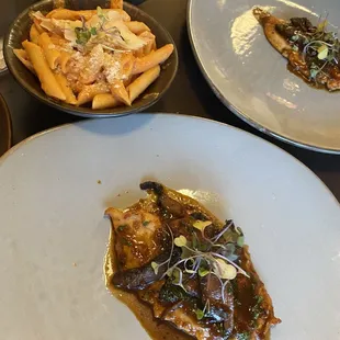 chicken marsala and penne pasta