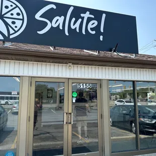 the front of the restaurant