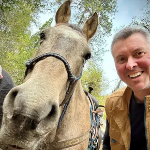 Me with my horse, Donkey. (Yes, my horse is named Donkey!)