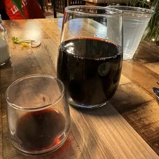 Regular wine glass with tasting glass